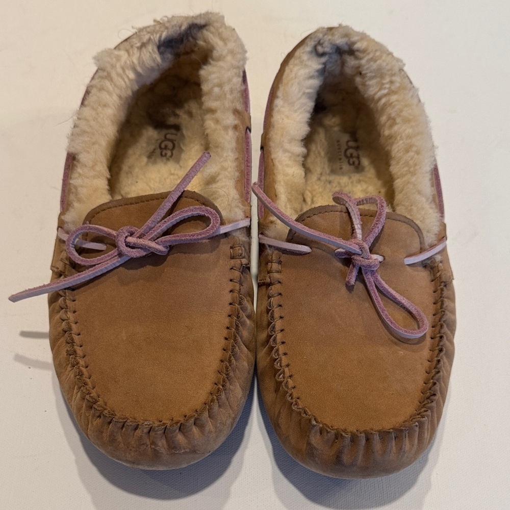 UGG Tan and Pink Women's Slippers